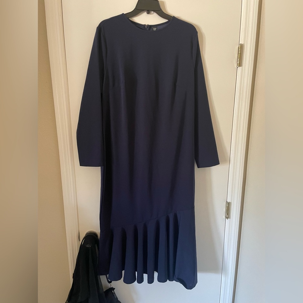 Shein Curve blue casual below the knee dress